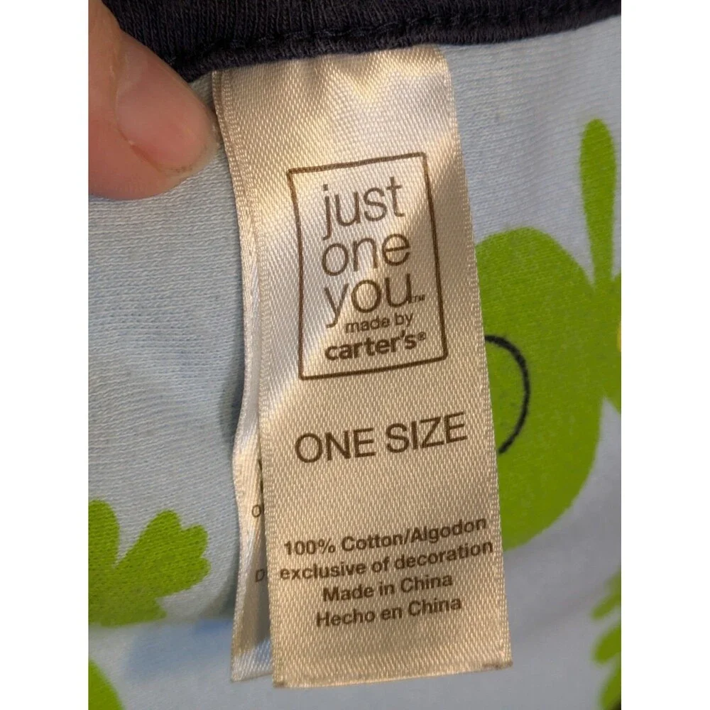 Just One You Carter’s Baby Blanket Blue Green Frogs Hugs All Around